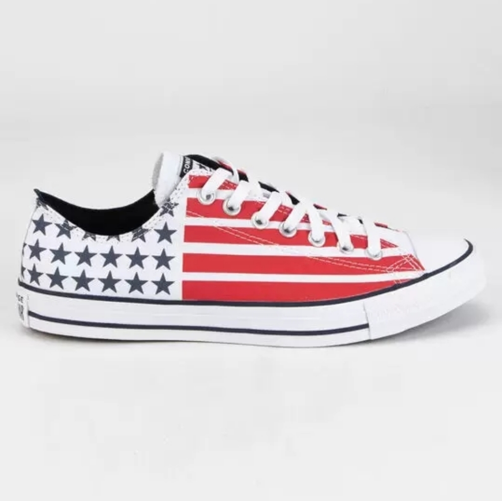 🆕Converse Chuck Taylors Stars & Stripes Low Top Shoes American Flag Size 10